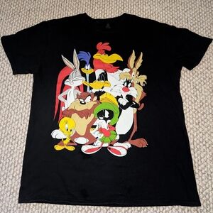 Warner Bros. Black Looney Tunes Character Tee